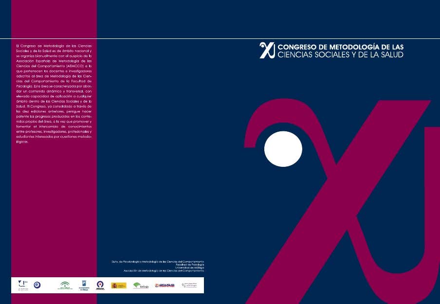 Imagen de portada del libro Actas del XI Congreso de Metodologías de las Ciencias Sociales y de la Salud