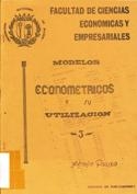 Imagen de portada del libro Modelos econométricos y su utilización. III Modelos dinámicos