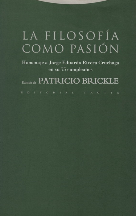 Imagen de portada del libro La Filosofía como pasión