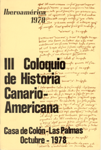 Imagen de portada del libro III Coloquio de Historia Canario-Americana (1978)