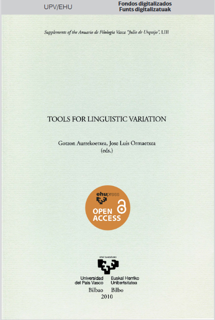 Imagen de portada del libro Tools for linguistic variation