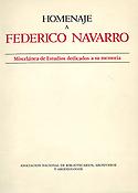 Imagen de portada del libro Homenaje a Federico Navarro