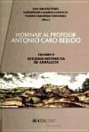 Imagen de portada del libro Homenaje al profesor Antonio Caro Bellido