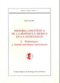 Imagen de portada del libro Historia lingüística de la Península Ibérica en la Antigüedad