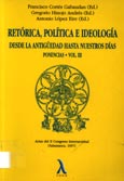 Imagen de portada del libro Retórica, política e ideología. Desde la antigüedad hasta nuestros días
