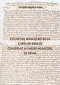 Imagen de portada del libro Estudi del manuscrit de la "Carta de Samuel" conservat a l'Arxiu Municipal de Dénia