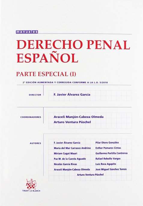 Imagen de portada del libro Derecho penal español
