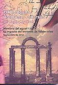 Imagen de portada del libro XIX Coloquios Histórico-Culturales del Campo Arañuelo. Memoria del agua. El impacto del embalse de Valdecañas
