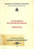 Imagen de portada del libro VI Coloquio de Geografía Rural (30 septiembre - 2 octubre 1991)