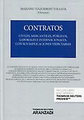 Imagen de portada del libro Contratos civiles, mercantiles, públicos, laborales e internacionales, con sus implicaciones tributarias