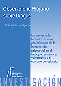 Imagen de portada del libro Las necesidades formativas de los profesionales de la intervención psicosocial en el trabajo con menores vulnerables y el consumo de sustancias