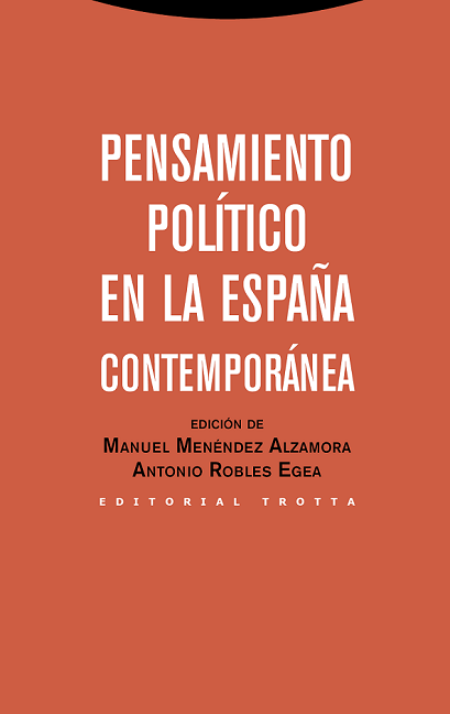 Imagen de portada del libro Pensamiento político en la España contemporánea