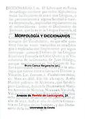 Imagen de portada del libro Morfología y diccionarios