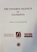 Imagen de portada del libro XIIIè Congrès valenciá de filosofia