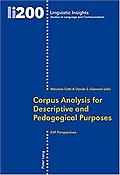 Imagen de portada del libro Corpus analysis for descriptive and pedagogical purposes