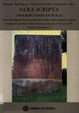Imagen de portada del libro Saxa scripta (inscripciones en roca) : Actas del Simposio Internacional Ibero-Itálico sobre epigrafía rupestre