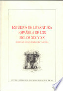Imagen de portada del libro Estudios de literatura española de los siglos XIX y XX
