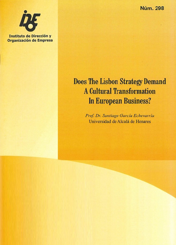 Imagen de portada del libro Does the Lisbon strategy demand a cultural transformation in European bussiness?