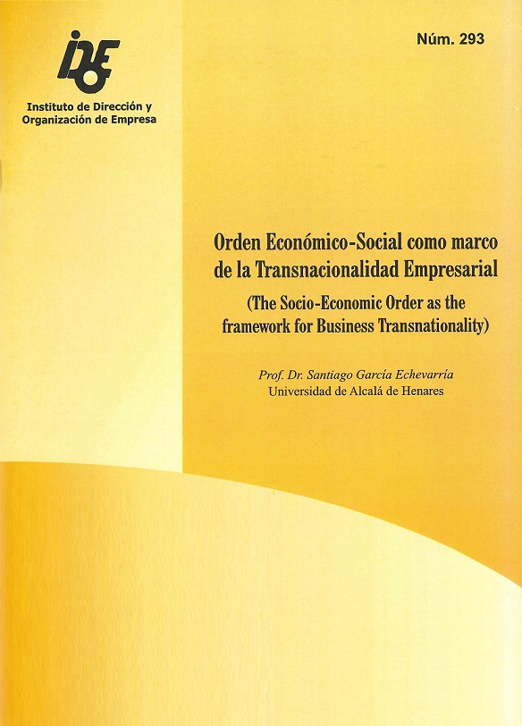 Imagen de portada del libro Orden económico-social como marco de la transnacionalidad empresarial =