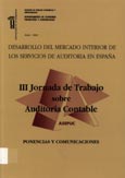 Imagen de portada del libro Desarrollo del mercado interior de los servicios de auditoría en España