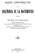 Imagen de portada del libro Nueva contribución a la enseñanza de la matemática con indicaciones de sistematizacion matemática