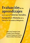 Imagen de portada del libro Evaluación de los aprendizajes en el área de ciencias sociales, geografía e historia de la Educación Secundaria Obligatoria