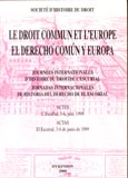 Imagen de portada del libro El derecho común y Europa. Actas