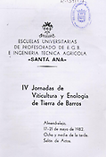 Imagen de portada del libro IV Jornadas de Viticultura y Enología de Tierra de Barros