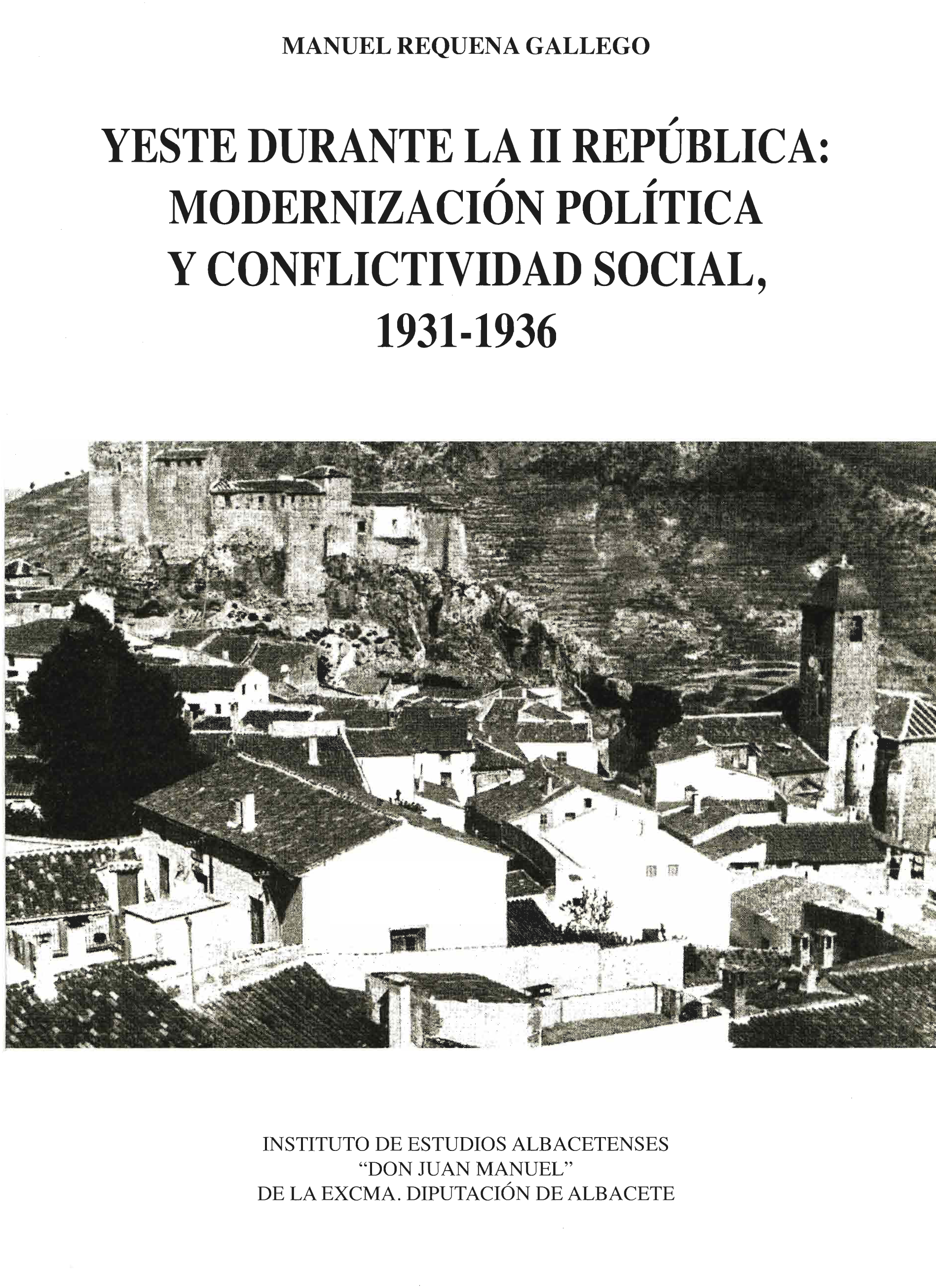 Imagen de portada del libro Yeste durante la II República
