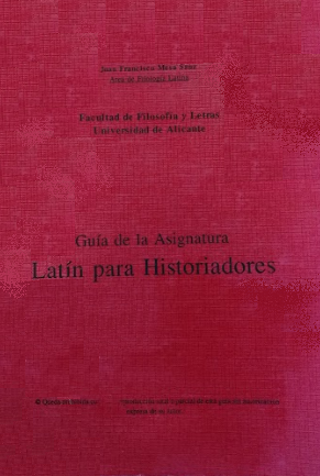 Imagen de portada del libro Guía de la asignatura "Latín para historiadores"