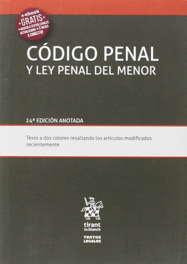 Imagen de portada del libro Código Penal y Ley Penal del Menor