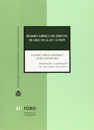 Imagen de portada del libro Régimen jurídico del derecho de asilo en la Ley 12/2009