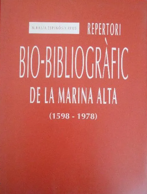 Imagen de portada del libro Repertori bio-bibliogràfic de la Marina Alta