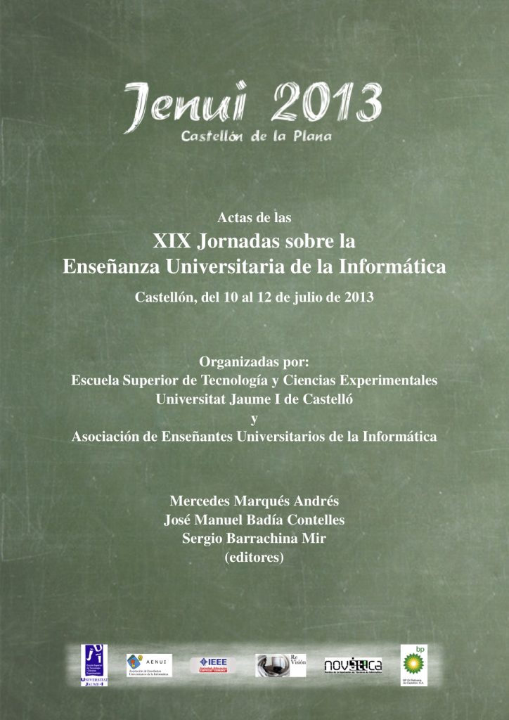 Imagen de portada del libro Actas de las XIX Jornadas de la Enseñanza Universitaria de la Informática