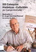 Imagen de portada del libro XXI Coloquios Histórico-Culturales del Campo Arañuelo. Dedicados a D. Ángel Sánchez Pascual, poeta, ganador del  Premio Adonais en 1975