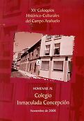 Imagen de portada del libro XV Coloquios Histórico-Culturales del Campo Arañuelo. Dedicados al Colegio Inmaculada Concepción
