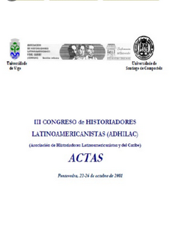 Imagen de portada del libro Actas de III Congreso de Historiadores Latinoamericanistas (ADHILAC)