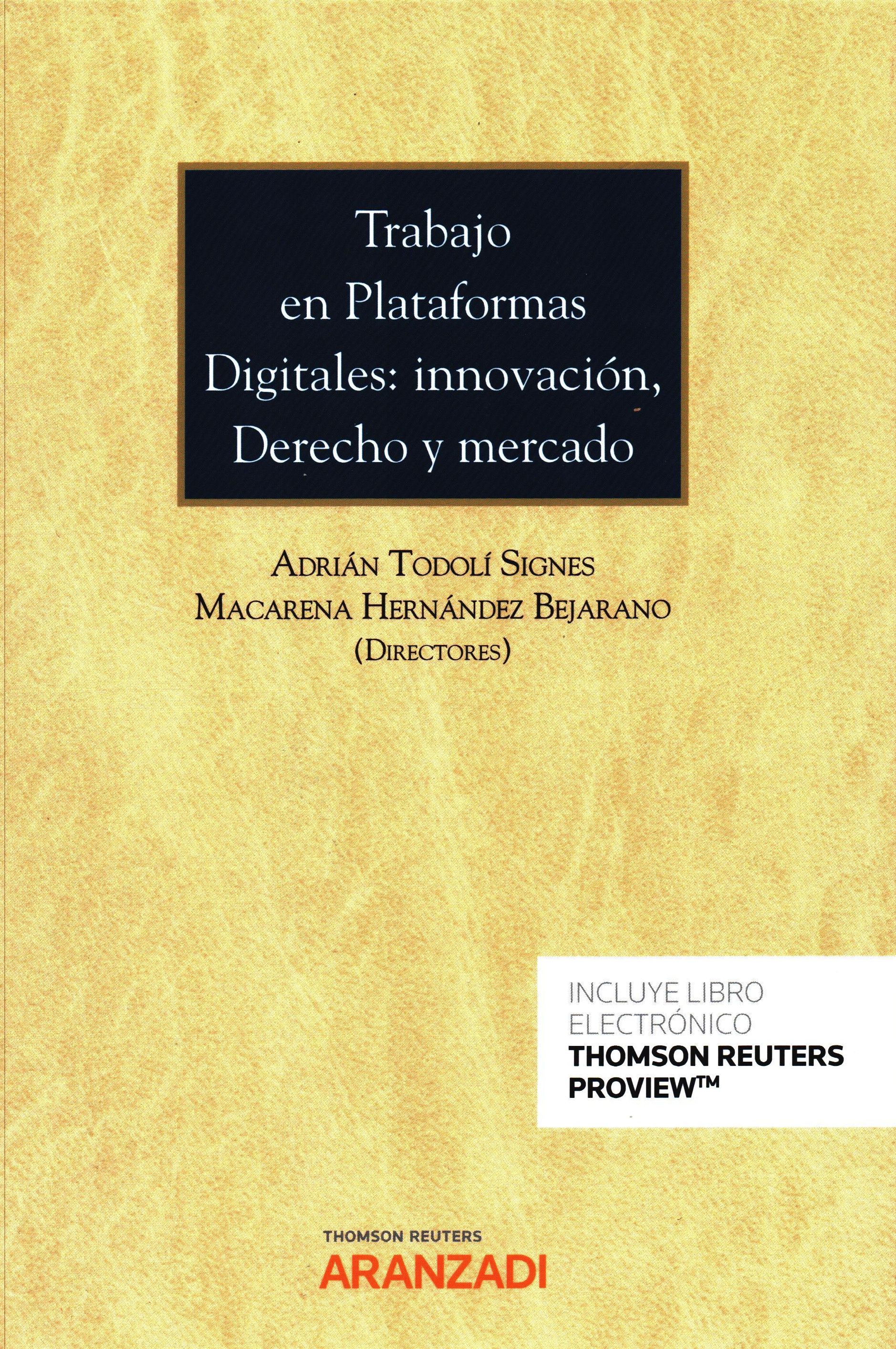 Imagen de portada del libro Trabajo en plataformas digitales: innovación, derecho y mercado