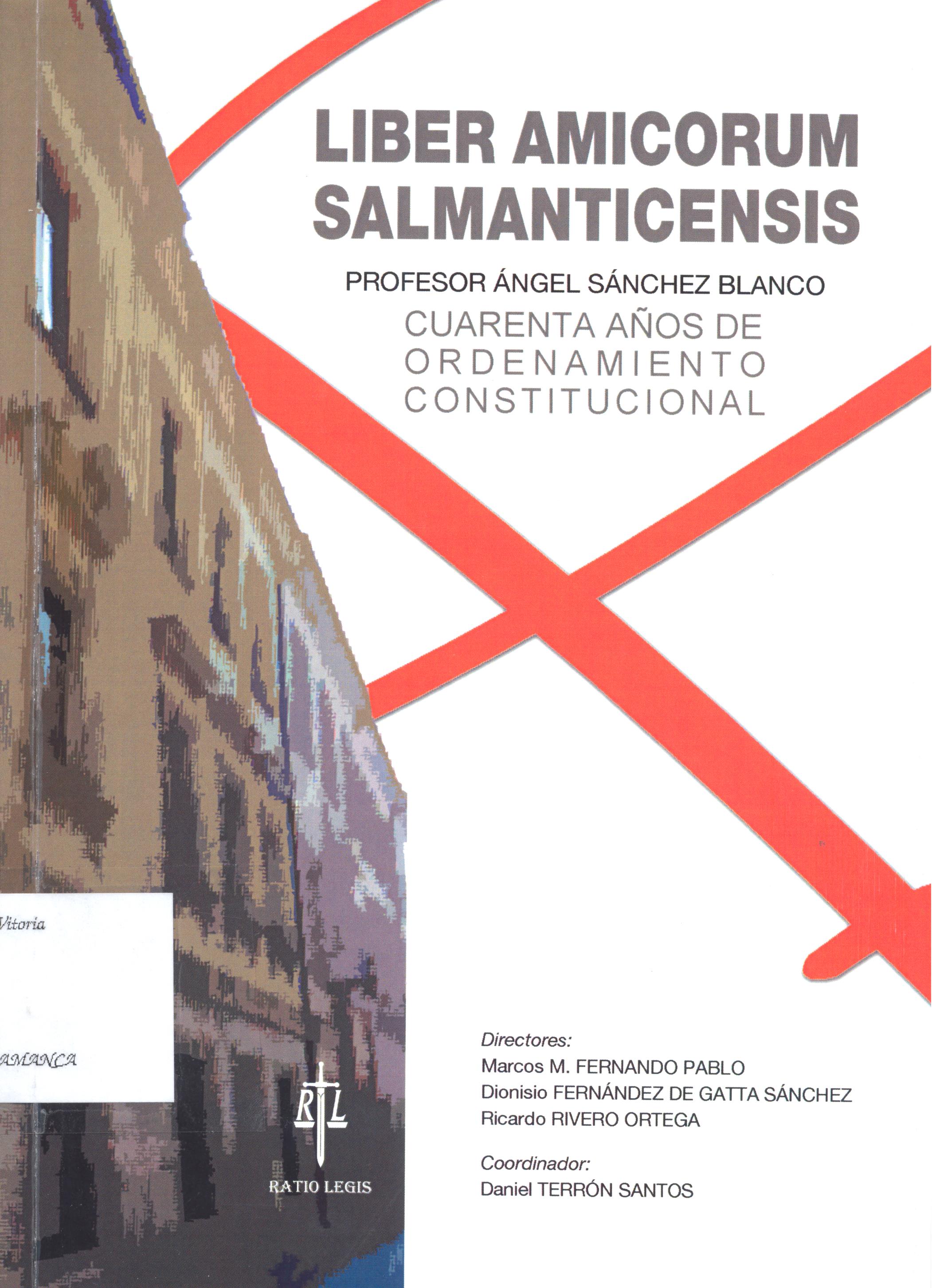 Imagen de portada del libro Liber amicorum salmanticensis profesor Ángel Sánchez Blanco