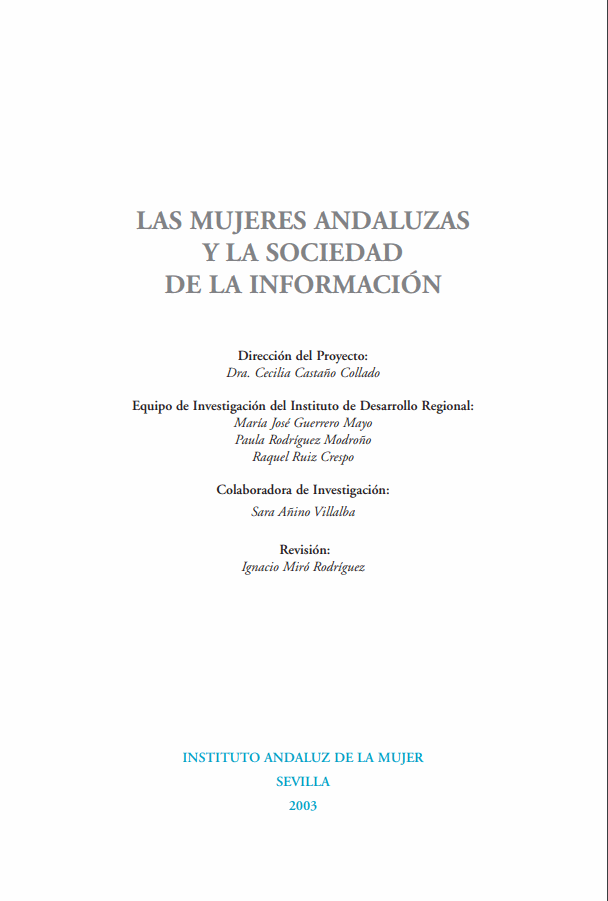 Imagen de portada del libro Las mujeres andaluzas y la sociedad de la información