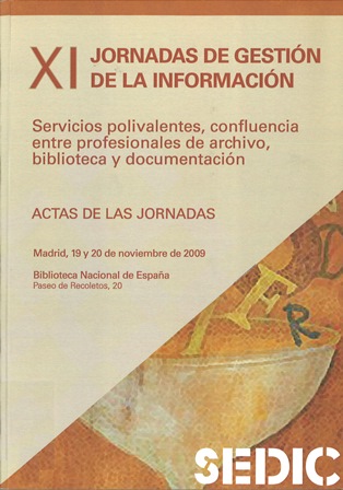 Imagen de portada del libro Servicios polivalentes, confluencia entre profesionales de archivo, biblioteca y documentación