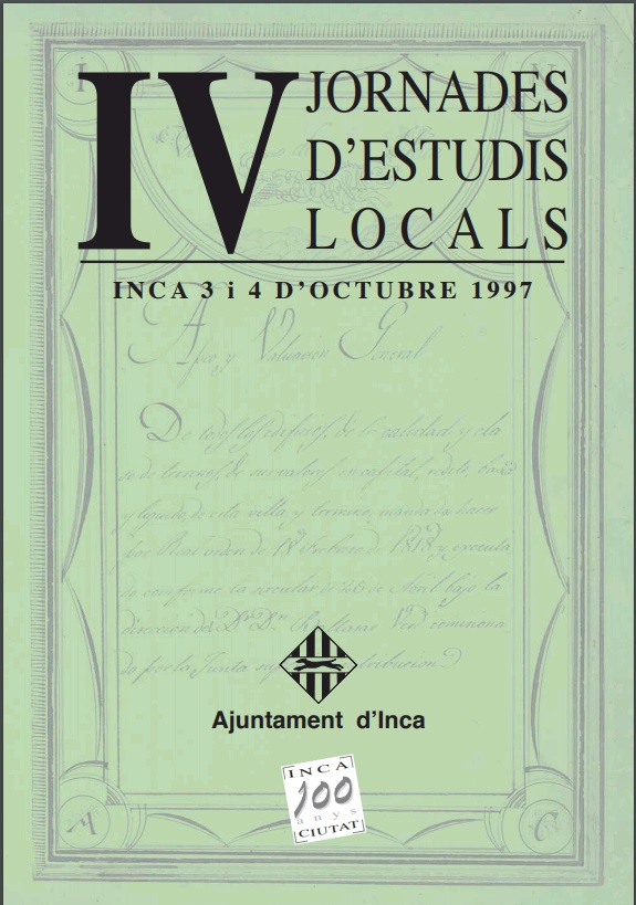 Imagen de portada del libro IV Jornades d'Estudis Locals