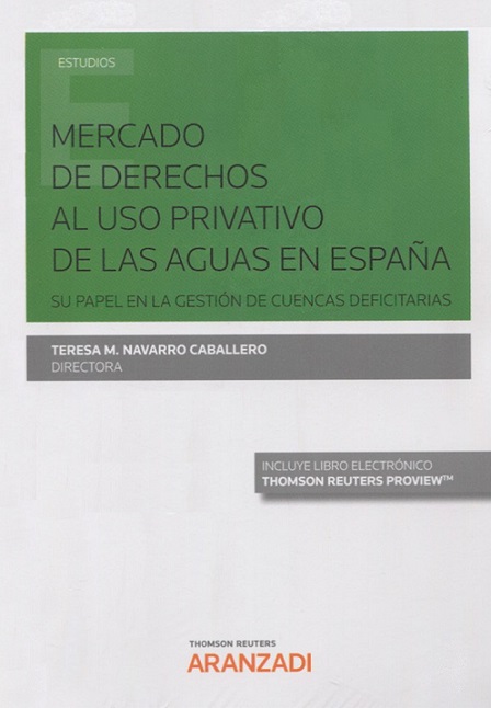 Imagen de portada del libro Mercado de derechos al uso privativo de las aguas en España