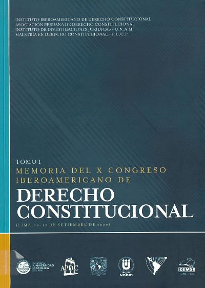 Imagen de portada del libro Memoria X Congreso Iberoamericano de Derecho Constitucional