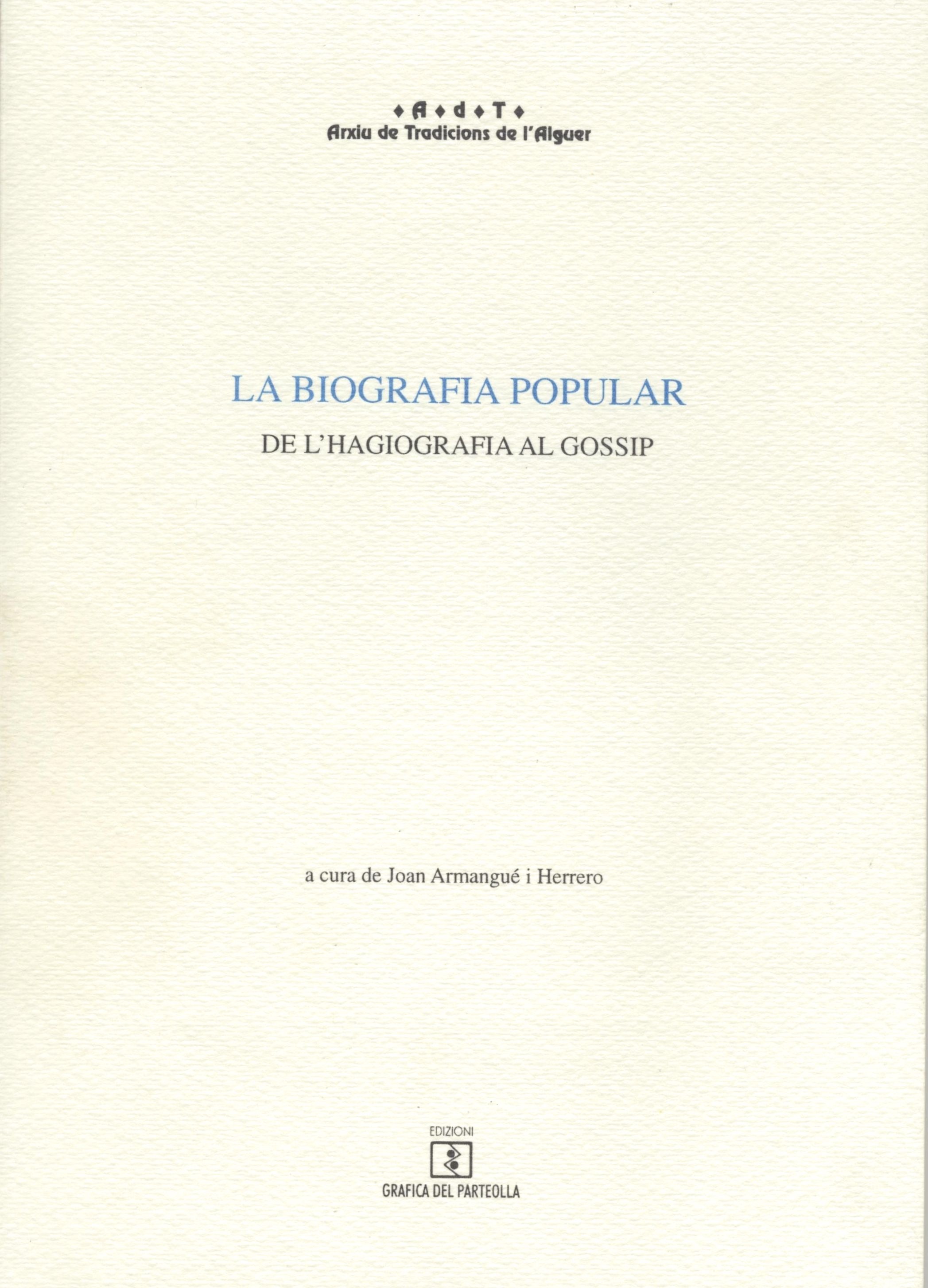 Imagen de portada del libro La biografia popular