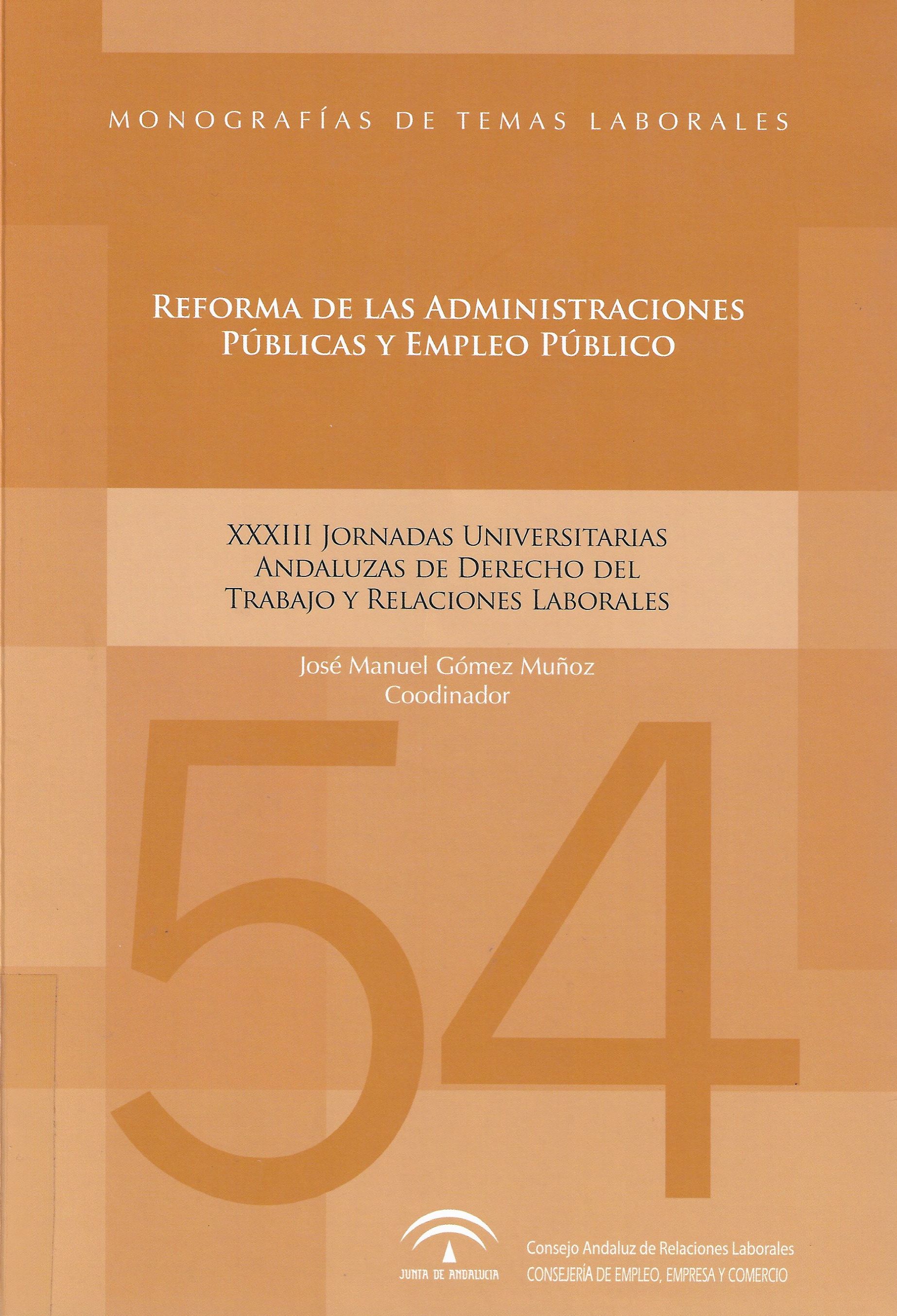 Imagen de portada del libro Reforma de las administraciones públicas y empleo público. Comunicaciones (en CD-Rom)