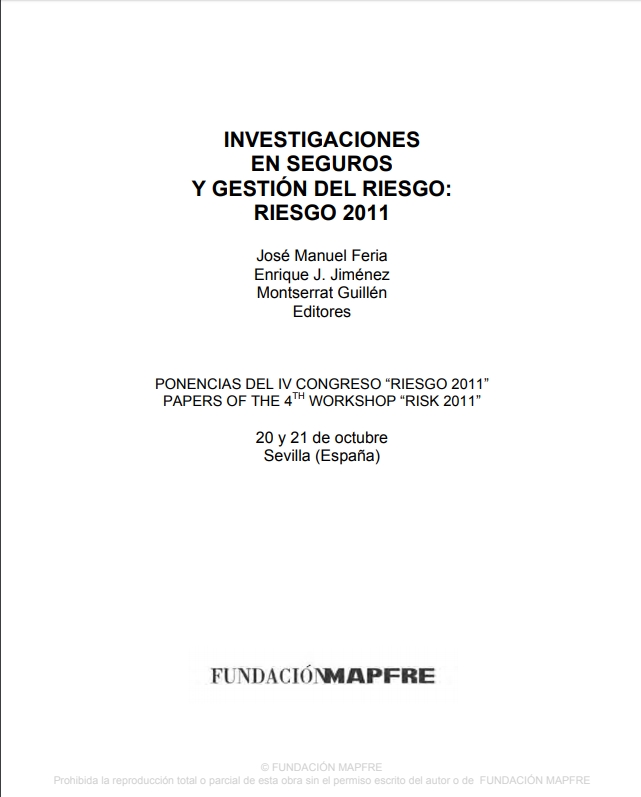 Imagen de portada del libro Investigaciones en seguros y gestión del riesgo: RIESGO 2011