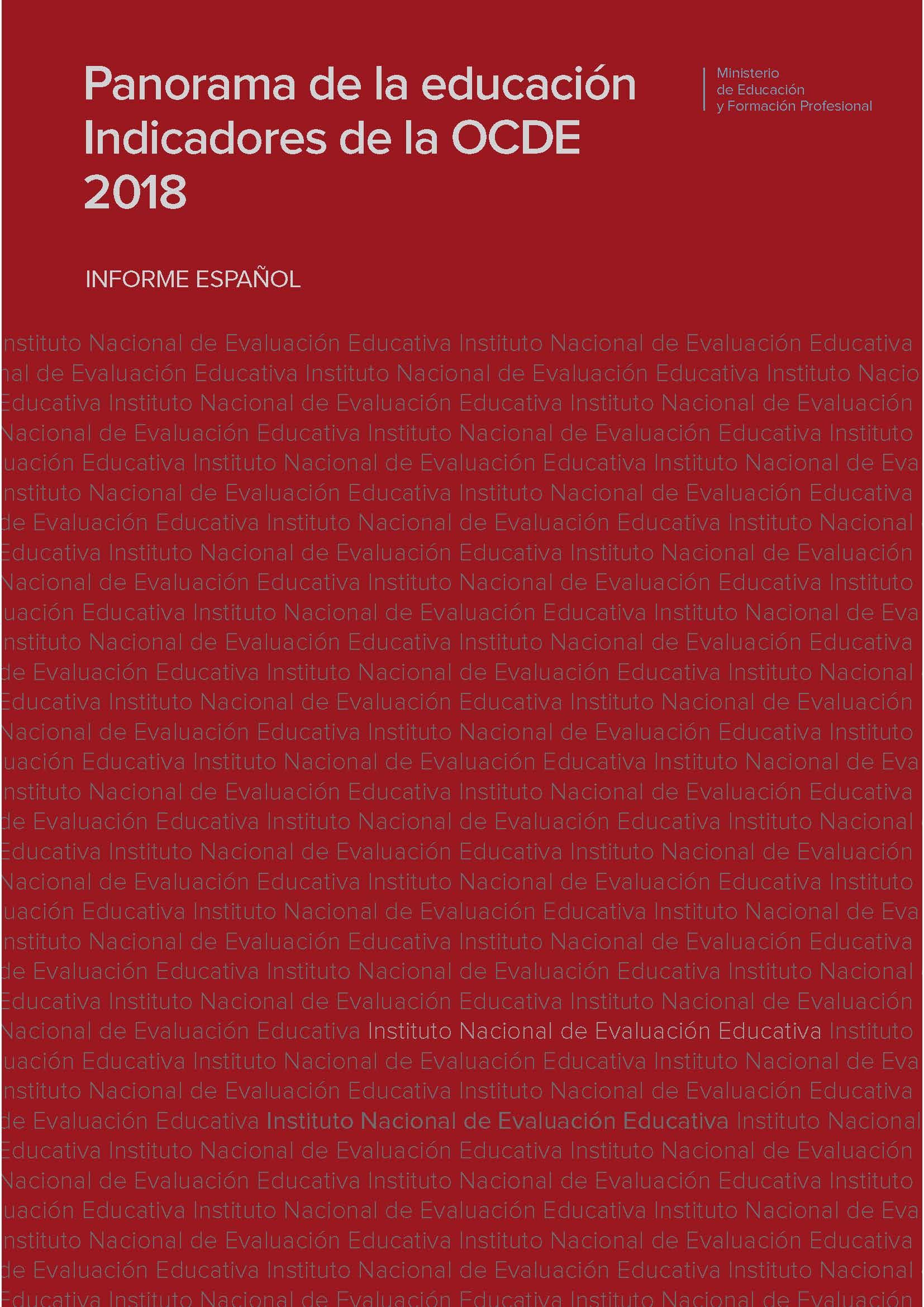 Imagen de portada del libro Panorama de la Educación 2018. Indicadores de la OCDE. Informe español