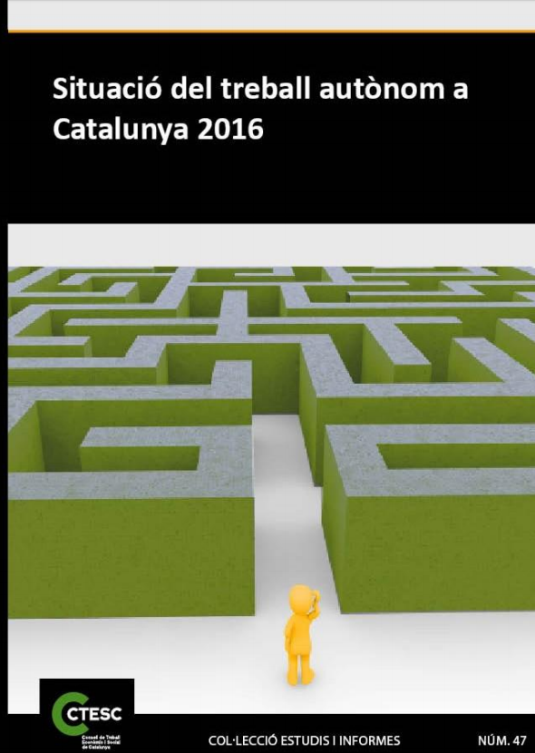 Imagen de portada del libro Situació del treball autònom a Catalunya 2016