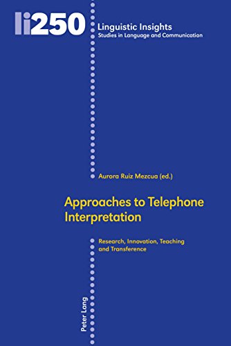 Imagen de portada del libro Approaches to telephone interpretation
